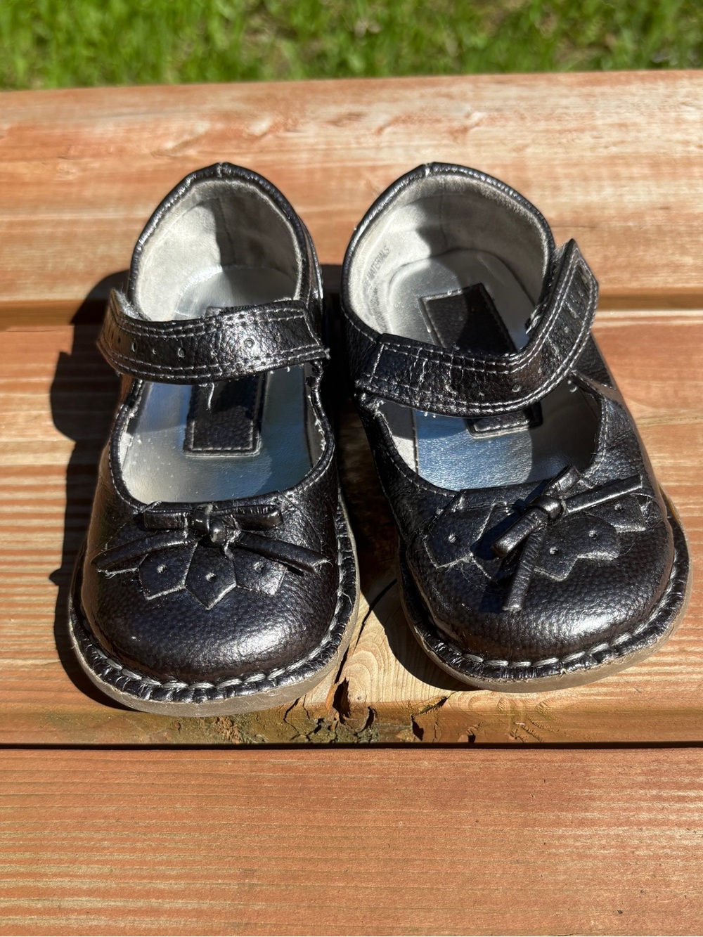 Cherokee Black Girls Mary Jane Dress Shoes with Bow Detail